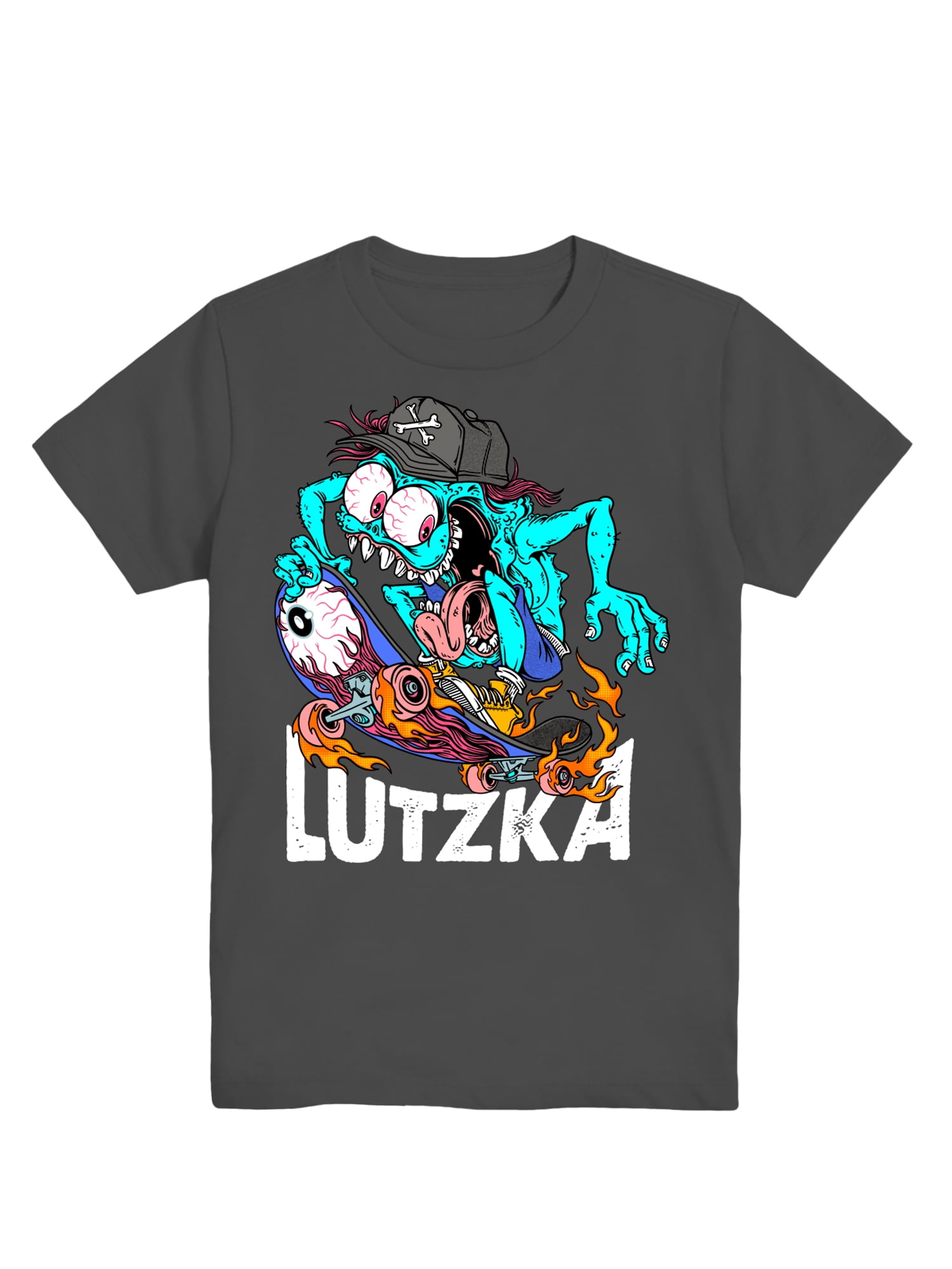 Greg Lutzka, Monster Skate Blue Boys Tee, Sizes XS-XXL