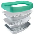 thumbnail image 1 of Luuup Litter Box - 3 Sifting Tray Cat Litter Box- Easy to Clean with Non-Stick Coating - Stylish, High-Sided Design with Spill Guard (15.4"x20.2"x7.5"), 1 of 5