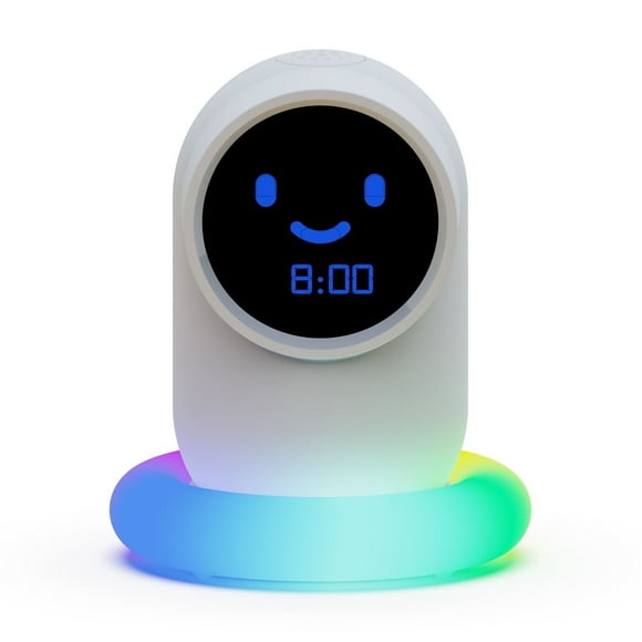 Luuzuu Cute Alarm Clock, Ok to Wake Clock, Clock Trainer, with LED Colorful, Sound Machine, Snooze, Sleep Sounds, Nap Time, Alarm Clock as Gift for Friends, Family, Younger