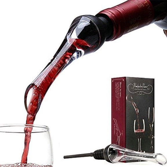 Luv America Wine Aerator Pourer Premium Aerating Pourer and Decanter Spout. Perfect Gift for True Wine Lover!