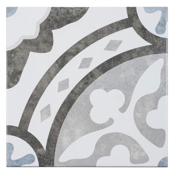 Luv Amore 8-in. Encaustic Matte Porcelain Wall and Floor Tile