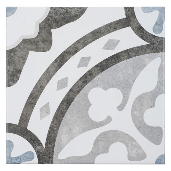 Luv Amore 8-in. Encaustic Matte Porcelain Wall and Floor Tile