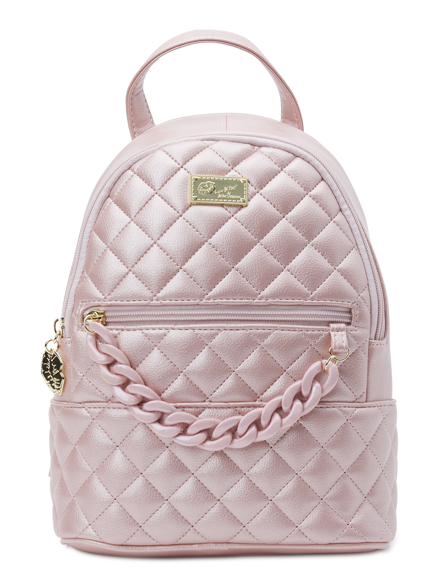 Luv Betsey By Betsey Johnson Women's Quilted Backpack with Chain