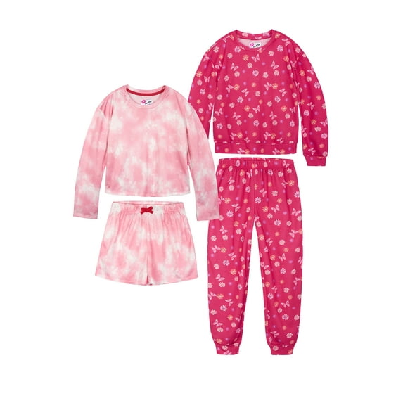 Luv Betsey Girls 4-Piece Pajama Set, Sizes 4-18