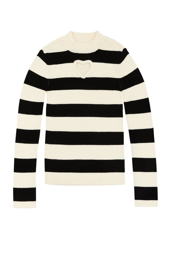 Girls Sweater with Heart Cut Out, Sizes 4-18