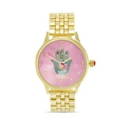 Luv Betsey Women's Sunray Hamsa Dial and Gold Case and Alloy Strap Women's Watch
