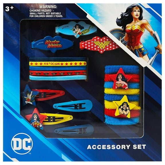 Luv Her Girls' Hair Accessories Set - 20 Pack - Includes 3 Barrettes, 4 Snap Clips, 5 Elastics, 8 Terry Ponies - Everyday Wear, Special Occasions, Ages 3 