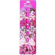 Luv Her Barbie 7 Piece Character Hair Bows - 4 Inch Hair Bows with Alligator Clips for Girls