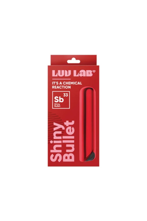Luv Inc Sb33 Shiny Bullet Rechargeable Vibrator Red