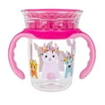 thumbnail image 1 of Luv N Care/NUBY Nuby 360 Edge 2 Stage Drinking Rim Cup with Removable Handles & hygienic Cover: 8 Oz/ 240 Ml, 12M+, Flower Crowns, Pink, 1 of 4