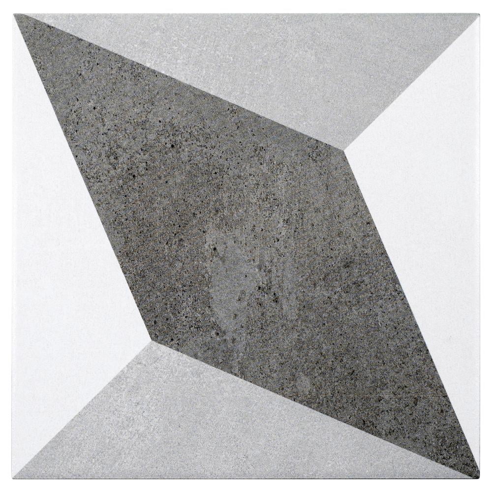 Luv Tender 8" Gray Glazed Porcelain Tile