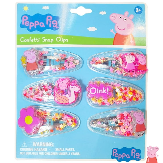 Luv Her Toys For Girls, 6pc Cute Hair Clips For Girls with Favorite Character Charms, Gifts Magical Confetti Hair Clips for Kids, Hair Accessories for Girls Ages 3+