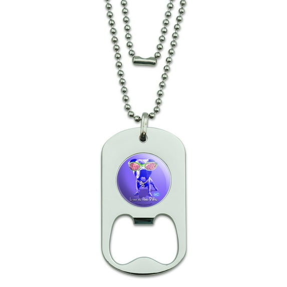 Luv is the Pits Love Pitbull Watermelon Sunglasses Military Dog Tag Bottle Opener Pendant
