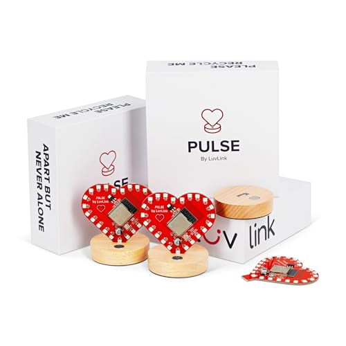 LuvLink Pulse The Heart-Shaped Friendship Lamp for Long-Distance Connection & Love (Set of Three)