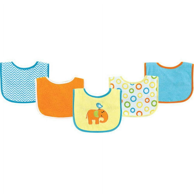 【日本未発売】 Luvable Friends 5 Pack Character Bibs with Waterproof スタイ・バープクロス