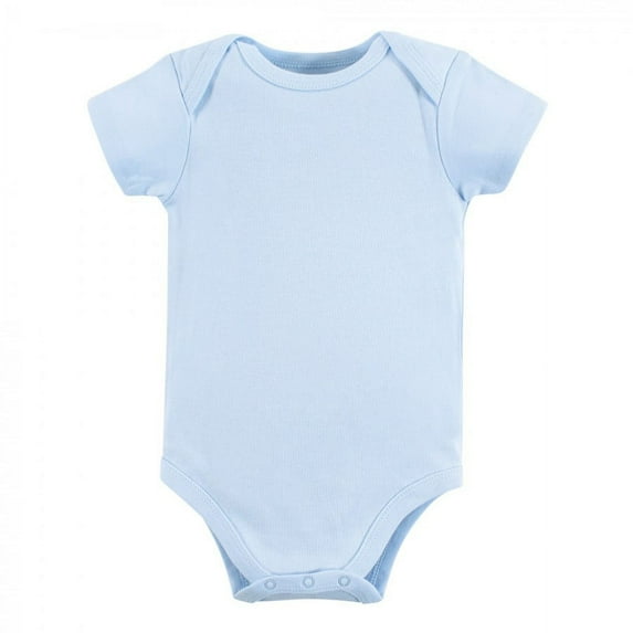 Luvable Friends Baby Boy Cotton Bodysuits 1pk, Blue, 6-9 Months
