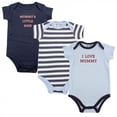 thumbnail image 1 of Luvable Friends Baby Boy Cotton Bodysuits 3pk, Boy Mommy, 9-12 Months, 1 of 2
