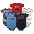 thumbnail image 1 of Luvable Friends Baby Boy Cotton Bodysuits 5pk, Hunk, 18-24 Months, 1 of 1