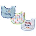 thumbnail image 1 of Luvable Friends Baby Boy Cotton Drooler Bibs with Fiber Filling 3pk, Blue Dad, One Size, 1 of 3