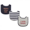 thumbnail image 1 of Luvable Friends Baby Boy Cotton Drooler Bibs with Fiber Filling 3pk, Blue Daddy, One Size, 1 of 2
