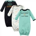 thumbnail image 1 of Luvable Friends Baby Boy Cotton Long-Sleeve Gowns 3pk, Sports, 0-6 Months, 1 of 1