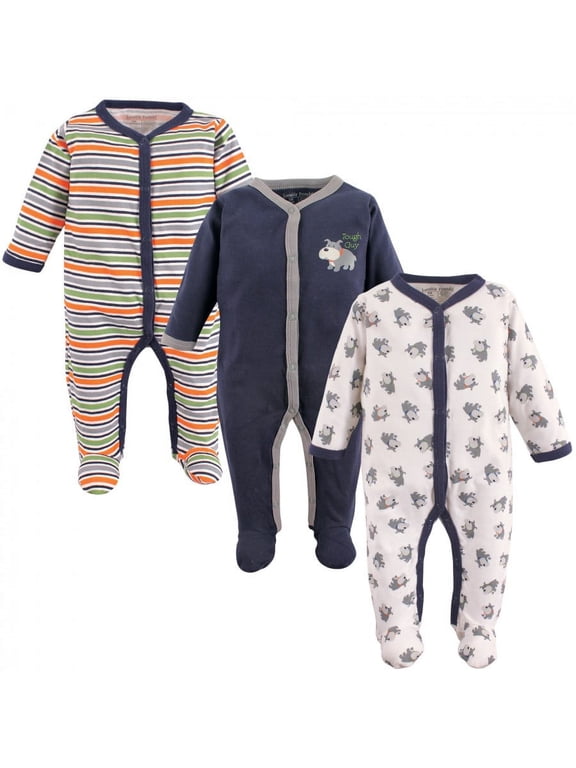 Baby Boy Cotton Snap Sleep and Play 3pk, Dog, 0-3 Months