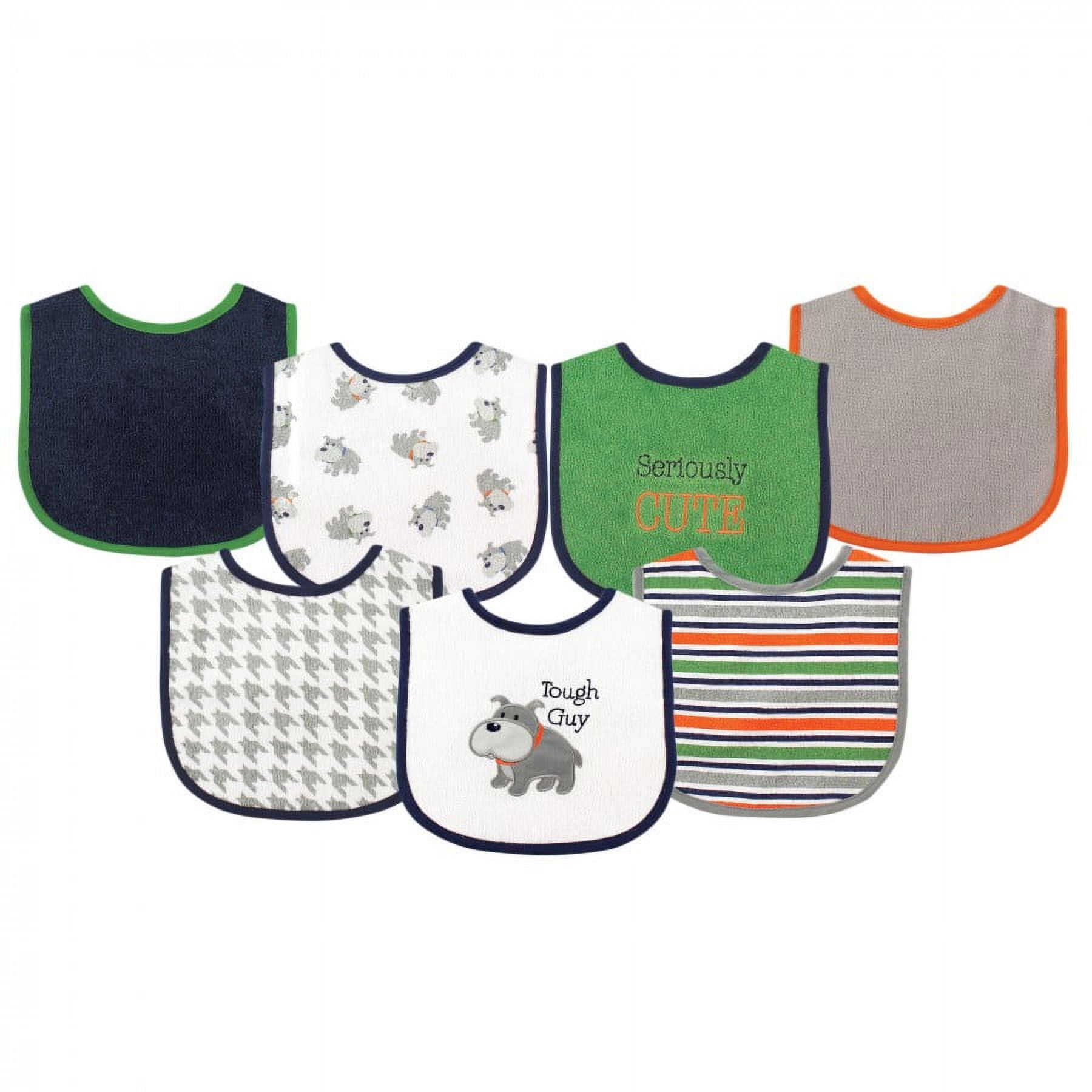 Luvable Friends Baby Girl Cotton Terry Drooler Bibs, PEVA