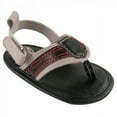 thumbnail image 1 of Luvable Friends Baby Boy Crib Shoes, Black Sandal, 12-18 Months, 1 of 1