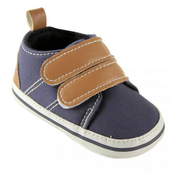 Luvable Friends Baby Boy Crib Shoes, Blue Hook, 6-12 Months