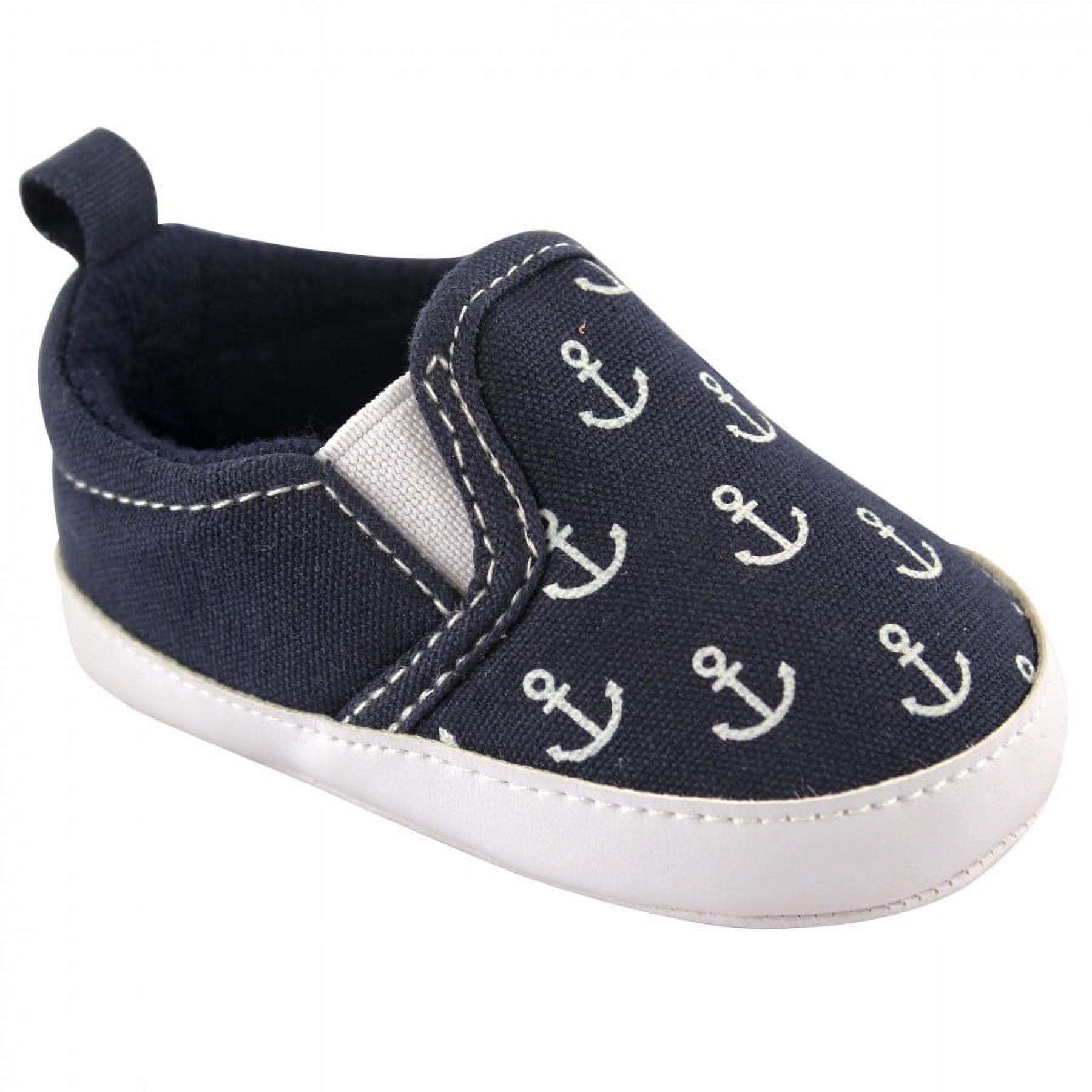 Luvable Friends Baby Boy Crib Shoes, Navy Anchor, 6-12 Months - Walmart.com