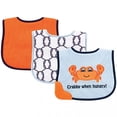 thumbnail image 1 of Luvable Friends Baby Boy Feeder Bibs with Teether 3pk, Crab, One Size, 1 of 1