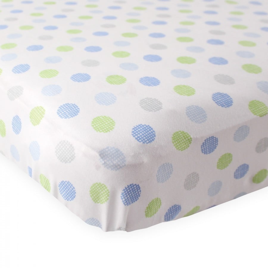 Luvable Friends Baby Boy Fitted Crib Sheet, Blue Crosshatch, One Size