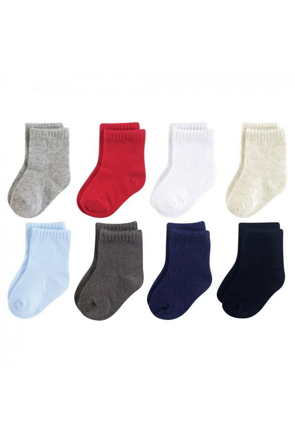 Baby Boy Fun Essential Socks, Blue Red, 12-24 Months