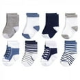 thumbnail image 1 of Luvable Friends Baby Boy Fun Essential Socks, Crew Blue Gray, 12-24 Months, 1 of 2