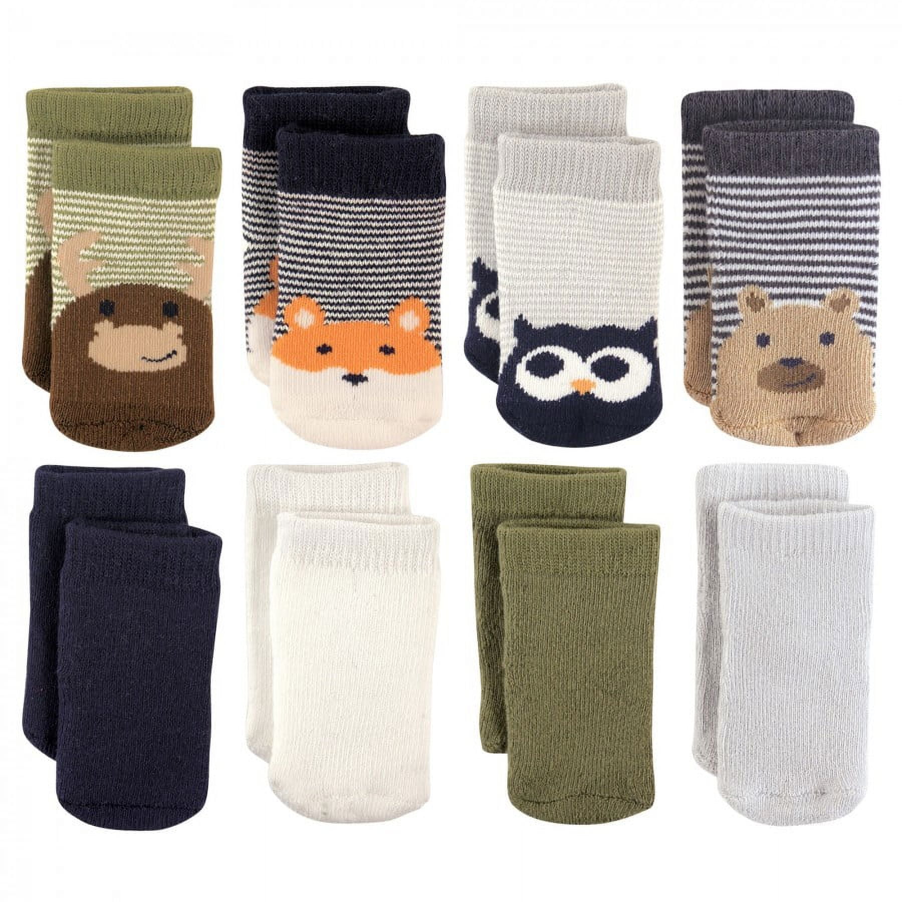 Luvable Friends Baby Boy Fun Essential Socks, Fox Owl, 6-12 Months