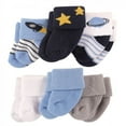 thumbnail image 1 of Luvable Friends Baby Boy Newborn and Baby Socks Set, Space, 0-3 Months, 1 of 4