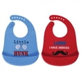 thumbnail image 1 of Luvable Friends Baby Boy Silicone Bibs 2pk, Ladies I Have Arrived, One Size, 1 of 2