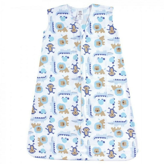 Luvable Friends Baby Boy Sleeveless Jersey Cotton Sleeping Bag, Sack, Blanket, Boy Jungle Jersey, 12-18 Months