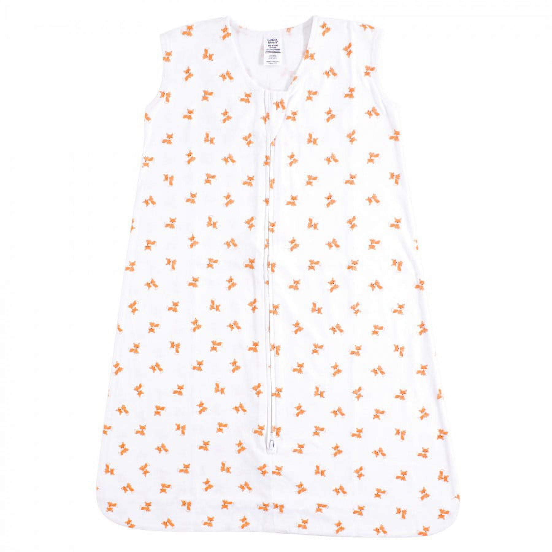 Luvable Friends Baby Boy Sleeveless Jersey Cotton Sleeping Bag, Sack, Blanket, Fox Jersey, 6-12 Months