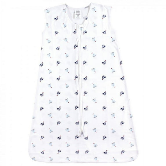 Luvable Friends Baby Boy Sleeveless Jersey Cotton Sleeping Bag, Sack, Blanket, Sailboats Jersey, 12-18 Months
