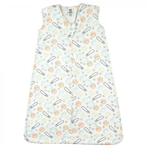 Luvable Friends Baby Boy Sleeveless Jersey Cotton Sleeping Bag, Sack, Blanket, Sports Jersey, 0-6 Months