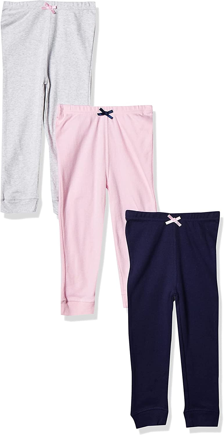 Luvable Friends Baby Boys' Cotton Pants 36 Months Light Pink Navy