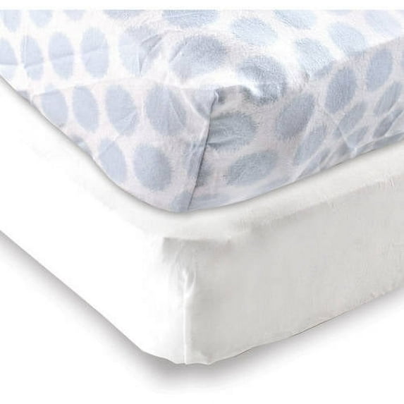 Luvable Friends Baby Boys' Fitted Crib Sheet, 2-Pack, Choose Your Color