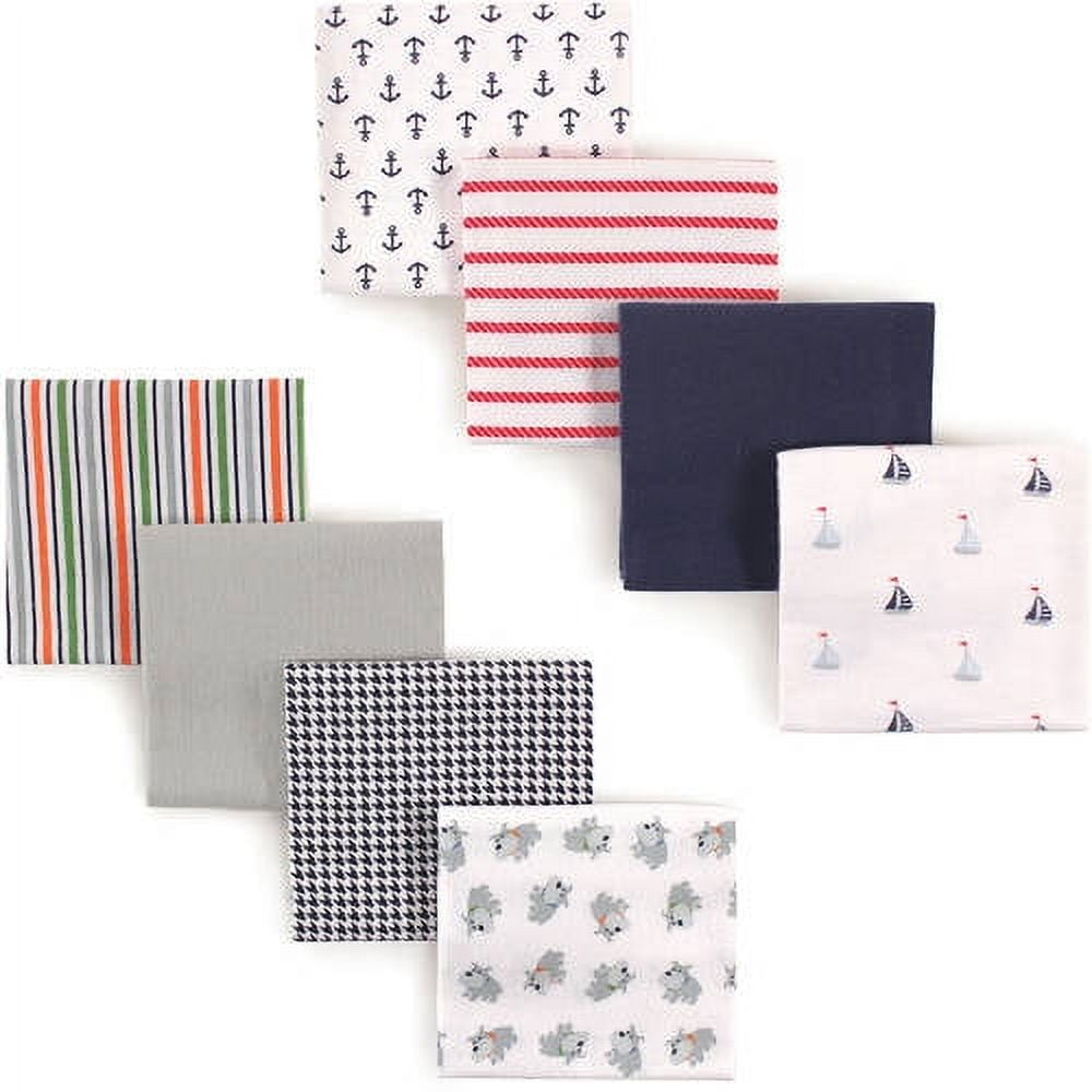Luvable Friends Baby Boys Flannel Receiving Blanket 8 Pack