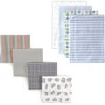 Luvable Friends Baby Boys' Flannel Receiving Blanket, 8Pack, Choose