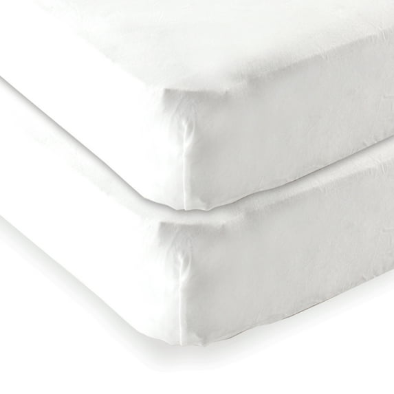 Luvable Friends Baby Boys' and Girls' Fitted Crib Sheet and Fitted Portable Crib Sheet, Choose Your Color