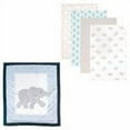 thumbnail image 1 of Luvable Friends Baby Boys' and Girls' Plush Blanket with Sherpa Back and Flannel Blanket, 4-Pack, Choose Your Color, 1 of 1