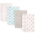 thumbnail image 1 of Luvable Friends Baby Cotton Flannel Burp Cloths 4pk, Elephant, One Size, 1 of 6