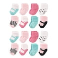 thumbnail image 1 of Luvable Friends Baby Cotton Rich Terry Socks 16-Pack, Mint Pink Mary Janes, 0-6 Months, 1 of 3