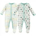 thumbnail image 1 of Luvable Friends Baby Cotton Snap Sleep and Play 2pk, Elephants, 6-9 Months, 1 of 3